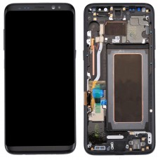 מסך LCD מקורי + מקורי Touch Panel עם מסגרת עבור גלקסי S8 - G950 - G950F - G950FD - G950U - G950A - G950P - G950T - G950V - G950R4 - G950W - G9500 (שחור)