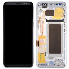 מסך LCD מקורי + מקורי Touch Panel עם מסגרת עבור גלקסי S8 - G950 - G950F - G950FD - G950U - G950A - G950P - G950T - G950V - G950R4 - G950W - G9500 (כסף)