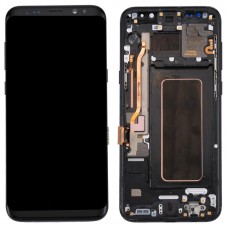 מסך LCD מקורי + מקורי Touch Panel עם מסגרת עבור גלקסי S8 + - G955 - G955F - G955FD - G955U - G955A - G955P - G955T - G955V - G955R4 - G955W - G9550 (שחור)