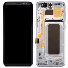 מסך LCD מקורי + מקורי Touch Panel עם מסגרת עבור גלקסי S8 + - G955 - G955F - G955FD - G955U - G955A - G955P - G955T - G955V - G955R4 - G955W - G9550 (כסף)