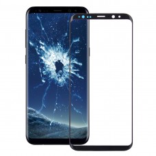 עבור גלקסי S9 + קדמי מסך חיצוני זכוכית עדשה (שחור)