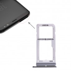 SIM Card מגש - Micro SD כרטיס מגש 2 עבור גלקסי S8 - S8 + (שחור)