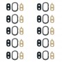 10 PCS Bezel מצלמה חזרה עם עדשה כיסוי ו דבק גלקסי J4. J400F - DS. J400G - DS (שחור)