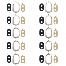 10 PCS Bezel מצלמה חזרה עם עדשה כיסוי ו דבק גלקסי J4. J400F - DS. J400G - DS (זהב)