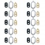 10 PCS Bezel מצלמה חזרה עם עדשה כיסוי ו דבק גלקסי J4. J400F - DS. J400G - DS (כחול)