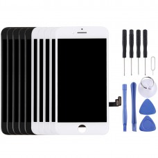 5pcs שחור + 5 מסך LCD PCS לבן Digitizer מלא עצרת עבור 7 iPhone (5 שחור + 5 לבן)
