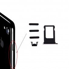 כרטיס מגש + Volume Control מפתח + כפתור הפעלה + מתג השתקה ויברטור מפתח עבור 7 iPhone (שחור)