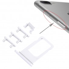 כרטיס מגש + Volume Control מפתח + כפתור הפעלה + מתג השתקה ויברטור מפתח עבור iPhone 7 פלוס (כסף)