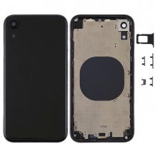 חזרה השיכון כיסוי עם מצלמה עדשה ו SIM Card מגש ו סייד מפתחות עבור XR iPhone (שחור)