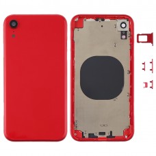 חזרה שיכון כיסוי עם מצלמת עדשה ו SIM Card מגש ו סייד מפתחות עבור XR iPhone (אדום)