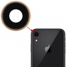 Bezel מצלמה חזרה עם עדשת כיסוי עבור XR iPhone (זהב)