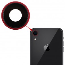 Bezel מצלמה חזרה עם עדשת כיסוי עבור XR iPhone (אדום)