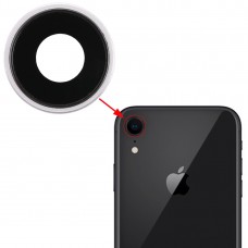 Bezel מצלמה חזרה עם עדשה כיסוי עבור XR iPhone (לבן)