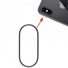 החלק האחורי של המצלמה זכוכית העדשה מתכת מגן חישוק הטבעת עבור iPhone XS ו XS מקס (שחור)