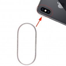 החלק האחורי של המצלמה זכוכית העדשה מתכת מגן חישוק הטבעת עבור iPhone XS ו XS מקס (לבן)