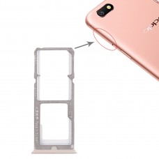2 x SIM Card מגש + מיקרו SD כרטיס מגש עבור A77 OPPO (Rose Gold)