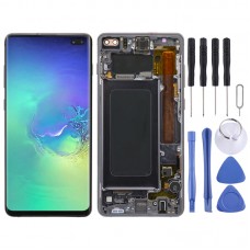 מסך LCD ו Digitizer מלא עצרת עם מסגרת עבור גלקסי S10 + (שחור)