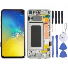 מסך LCD ו Digitizer מלא עצרת עם מסגרת עבור גלקסי S10e (כסף)