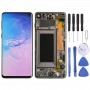 מסך LCD ו Digitizer מלא עצרת עם מסגרת עבור גלקסי S10 (שחור)