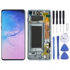 מסך LCD ו Digitizer מלא עצרת עם מסגרת עבור גלקסי S10 (הכחול)