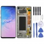 מסך LCD ו Digitizer מלא עצרת עם מסגרת עבור גלקסי S10 (לבן)