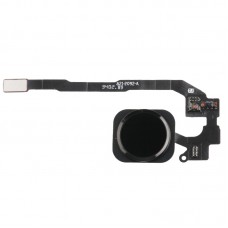 בית מפתח לחצן עם PCB ממברנה Flex כבל לאייפון 5S. פונקצית זיהוי טביעות אצבע לא (שחור)