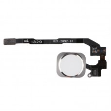 בית מפתח לחצן עם PCB ממברנה Flex כבל לאייפון 5S. פונקצית זיהוי טביעות אצבע לא (כסף)