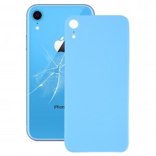 החלפה קלה ביג מצלמת חור זכוכית חזרה סוללת כיסוי עם דבק XR iPhone (כחולה)