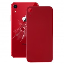 החלפה קלה ביג מצלמת חור זכוכית חזרה סוללת כיסוי עם דבק XR iPhone (אדום)