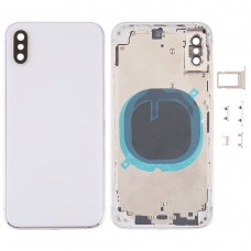 כריכה אחורית עם מצלמת עדשה ו SIM Card מגש ו סייד מפתחות עבור iPhone XS (לבנה)