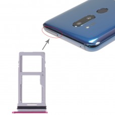SIM Card מגש + כרטיס SIM מגש - Micro SD כרטיס מגש עבור LG G7 ThinQ G710 G710EM G710PM G710VMP G710ULM (אדום ארגמני)