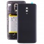 חזרה סוללה מקורית כיסוי עם מצלמת עדשה עבור OnePlus 6T (חלבי שחור)