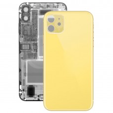 זכוכית סוללת כריכה אחורית עבור 11 iPhone (צהובה)