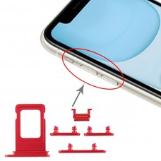 SIM Card מגש + Side מפתח עבור 11 iPhone (אדום)