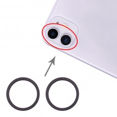 2 PCS אחורי מצלמת זכוכית עדשת מתכת מגן חישוק טבעת עבור 11 iPhone (שחור)