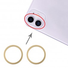 2 PCS אחורי מצלמת זכוכית עדשת מתכת מגן חישוק טבעת עבור 11 iPhone (זהב)