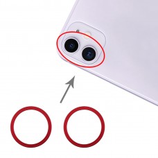 2 PCS אחורי מצלמת זכוכית עדשת מתכת מגן חישוק טבעת עבור 11 iPhone (אדום)