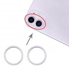 2 PCS אחורי מצלמת זכוכית עדשת מתכת מגן חישוק טבעת עבור 11 iPhone (כסף)