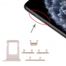 SIM Card מגש + Side מפתח עבור iPhone 11 Pro - 11 Pro מקס (לבן)