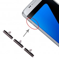 10 סט סייד מפתחות עבור גלקסי S7 (שחור)