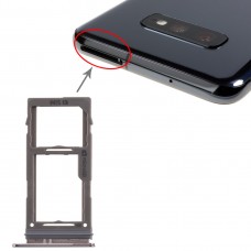SIM Card מגש + מיקרו SD כרטיס מגש עבור גלקסי S10 + - S10 - S10e (שחור)