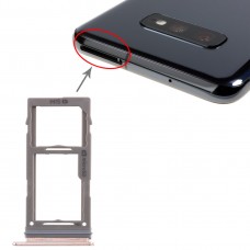 SIM Card מגש + מיקרו SD כרטיס מגש עבור גלקסי S10 + - S10 - S10e (Rose Gold)