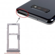 SIM Card מגש + כרטיס SIM מגש - Micro SD כרטיס מגש עבור גלקסי S10 + - S10 - S10e (Rose Gold)