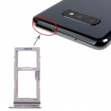 SIM Card מגש + כרטיס SIM מגש - Micro SD כרטיס מגש עבור גלקסי S10 + - S10 - S10e (לבן)