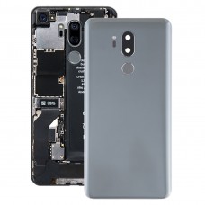 חזרה סוללה כיסוי עם מצלמה עדשה ו חיישן טביעות אצבע עבור LG G7 ThinQ - G710 - G710EM - G710PM - G710VMP (כסף)