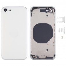 חזרה סוללת כיסוי עם מצלמת עדשת כיסוי ו SIM Card מגש ו מפתחות Side עבור iPhone SE 2020 (כסף)