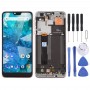 מסך LCD ו Digitizer מלא עצרת עם מסגרת עבור נוקיה 7.1 TA-1100 TA-1096 TA-1095 TA-1085 TA-1097 (כסף)
