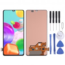 מסך LCD Super AMOLED חומר Digitizer מלא עצרת עבור סמסונג גלקסי A41 (שחור)