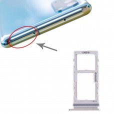 SIM Card מגש + כרטיס SIM מגש - Micro SD כרטיס מגש עבור סמסונג גלקסי S20 (לבן)