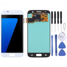 מסך LCD חומר OLED ו Digitizer מלא עצרת עבור סמסונג גלקסי S7 (כסף)
